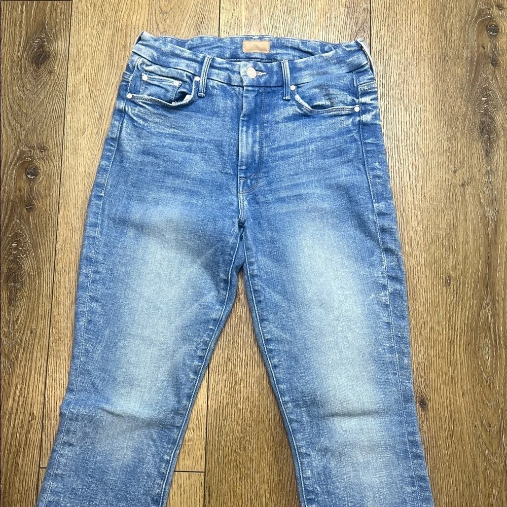 MOTHER The Looker Ankle Fray Jeans in Deep Breaths Size 26 - Picture 5 of 13